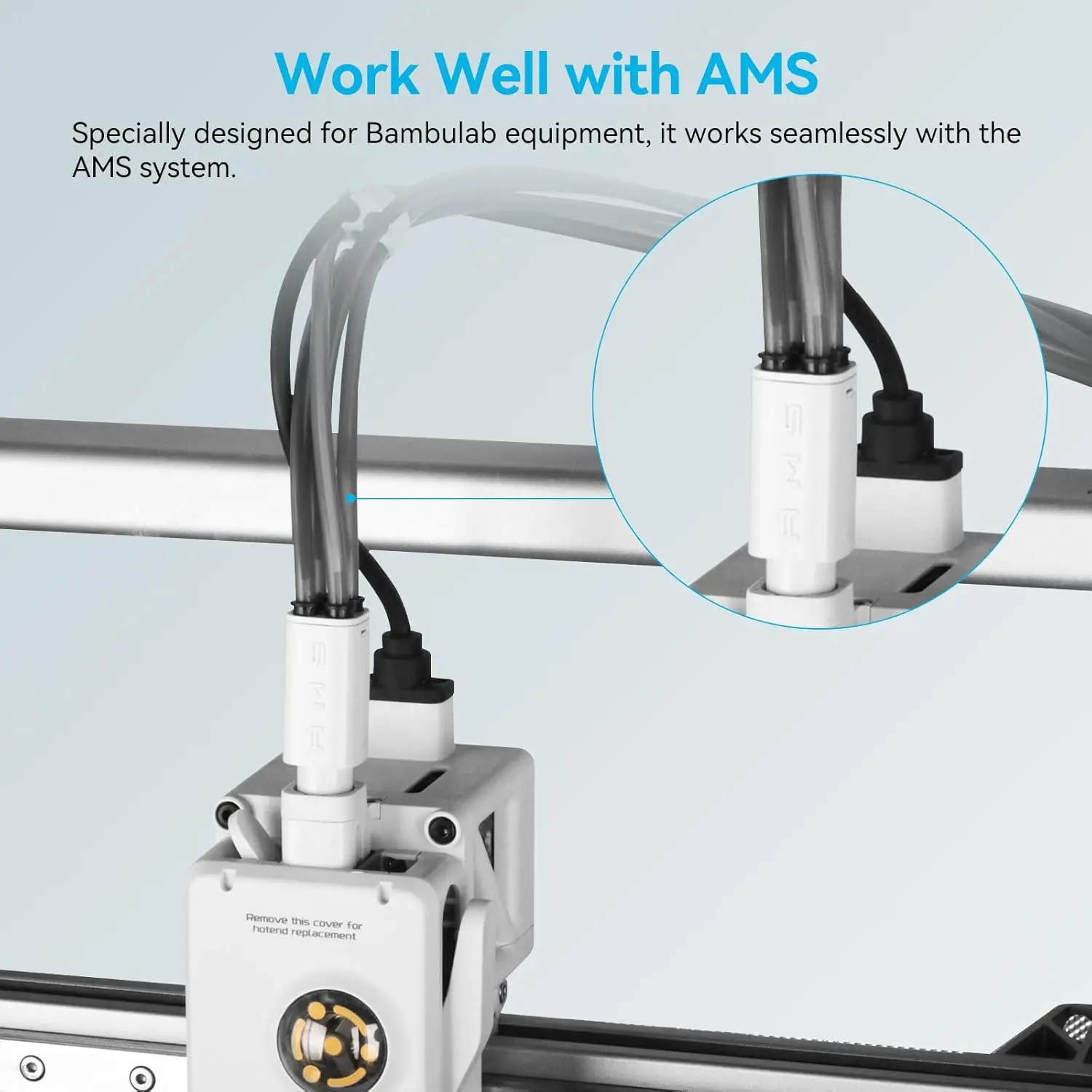 Tubo de PTFE ultrasuave para filamento de 1,75mm con cortador para extrusora, tubo de longitud OD de 2,5mm IDx4mm para laboratorio Bambu A1/P1P/P1S/X1C