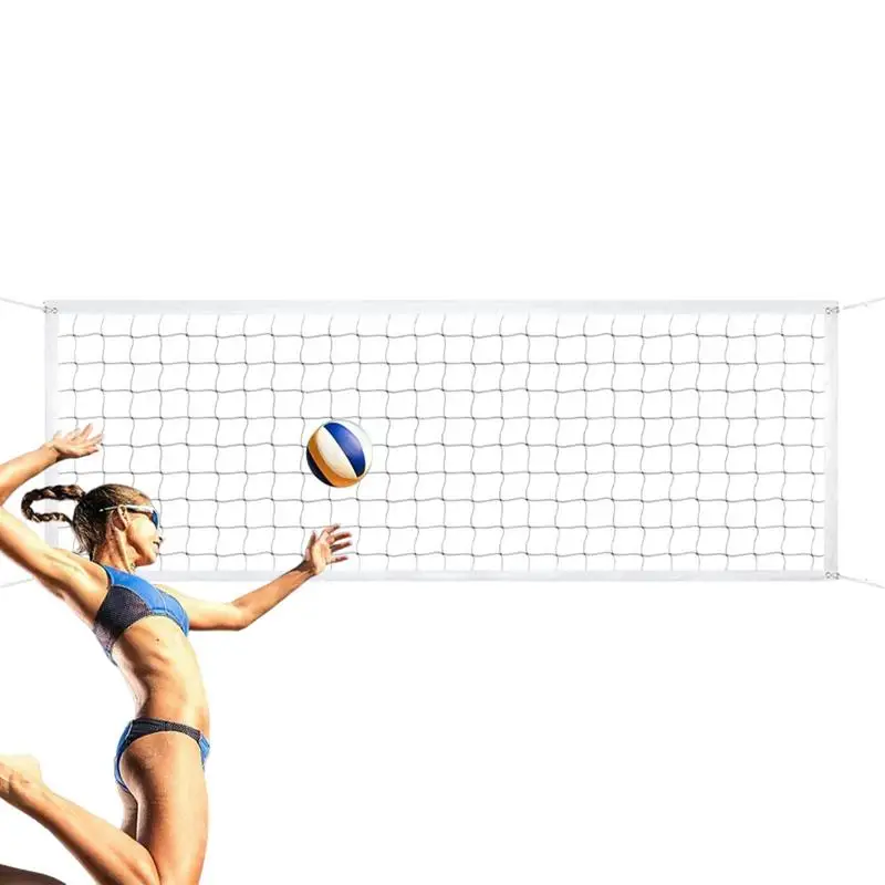 

Outdoor Volleyball Net Foldable Heavy Duty Badminton Replacement Mesh Volleyball Supplies Replacement Net For Leisure And
