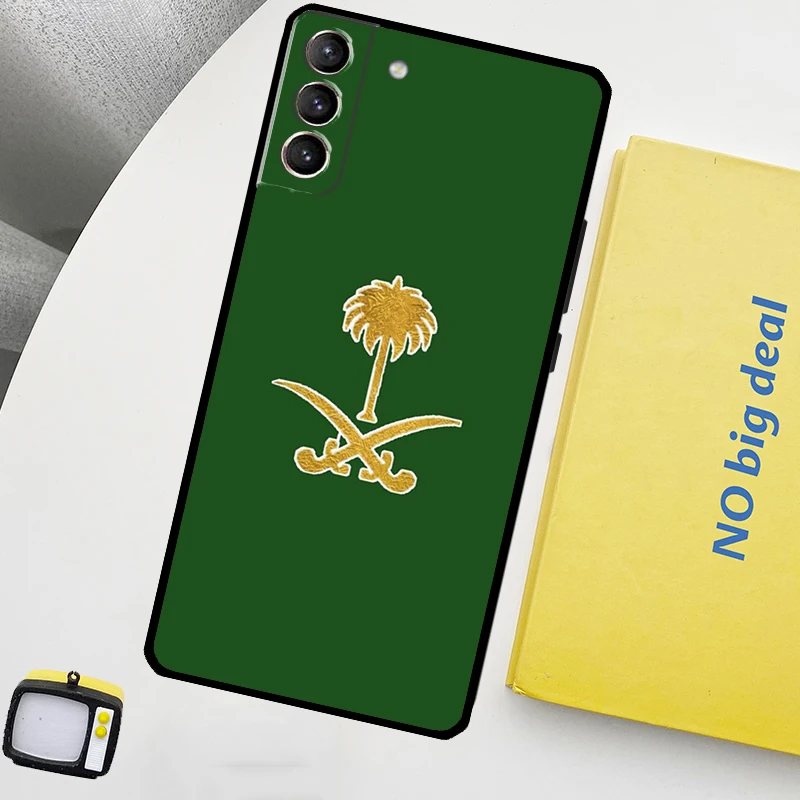 المملكة العربية السعودية العلم قضية الهاتف لسامسونج غالاكسي S24 الترا S20 S21 S22 S23 زائد S9 S10 S24 FE S25 الترا غطاء #4