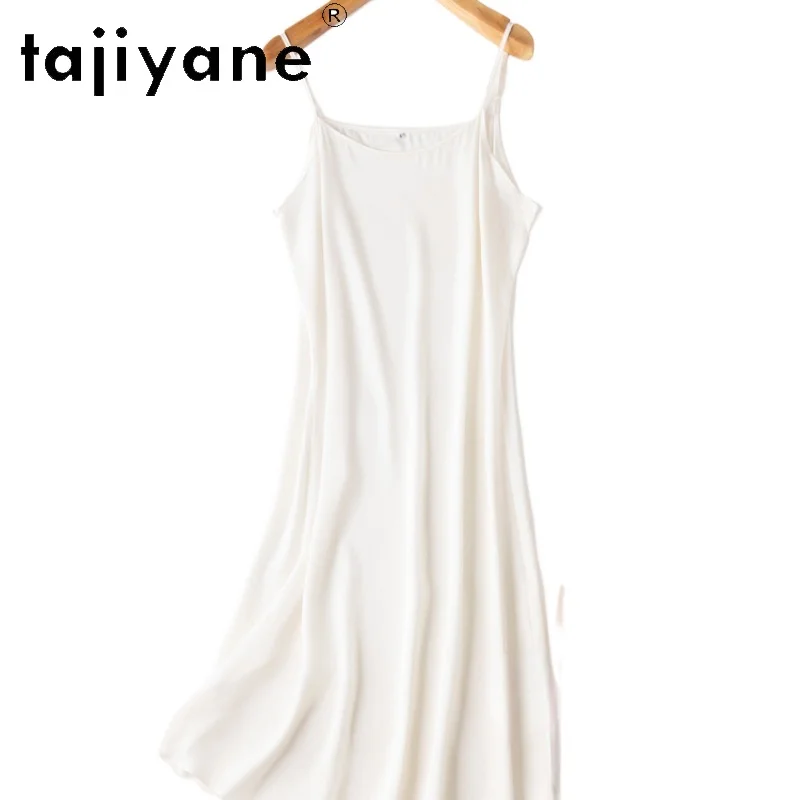 TAJIYANE 93% Mulberry Silk 19 Momme Womens Dress Summer Women Clothing New in Dresses Long Dress More Colors Платье Женское 2024