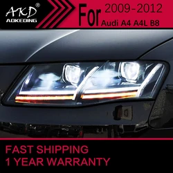 Car Lights for Audi A4 A4L B8 LED Headlight 2009-2012 B8 Head Lamp Drl Projector Lens Automotive Accessories