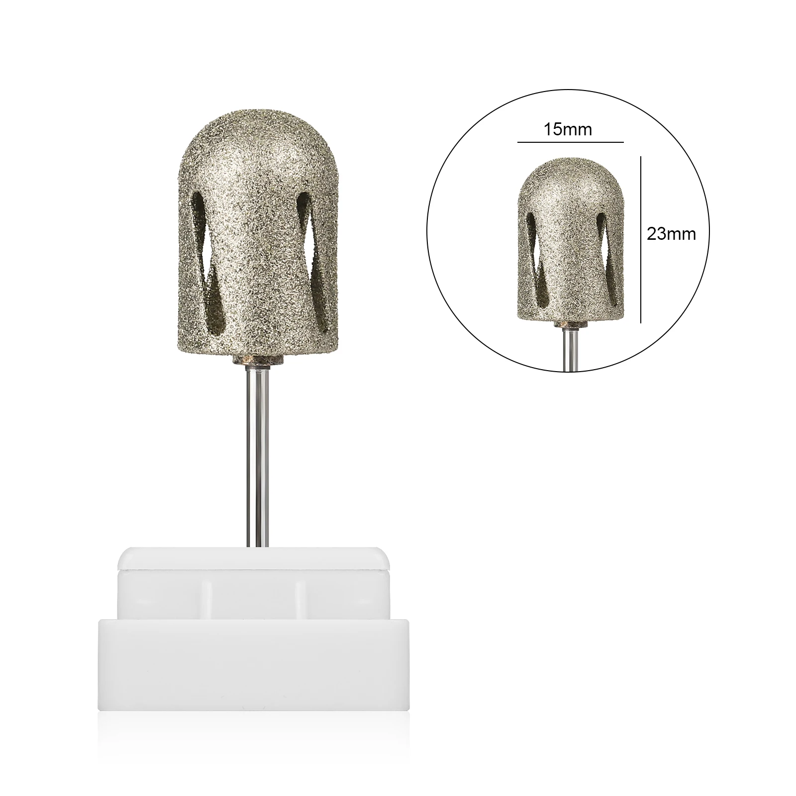 BNG Diamond Pedicure Cone Bit for Cracked Skin Corns Callus Removal Feet Filing Tool 3/32" Rotary Burrs Nail Pedicure Drill Bits
