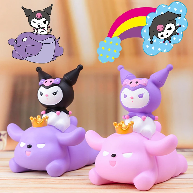 

Копилка Sanrio Kawaii Kuromi, настольное украшение, украшения, детские игрушки, виниловая Милая мультяшная копилка с защитой от падения, подарок для детей, творчество, Лидер продаж