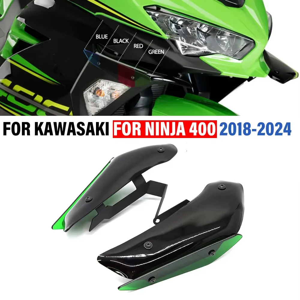 Für KAWASAKI NINJA400 FÜR NINJA 400 2018-2024 Motorrad Aerodynamik-Flügelkit Fester Winglet-Flügel Seitenspoiler Downforce-Winglet