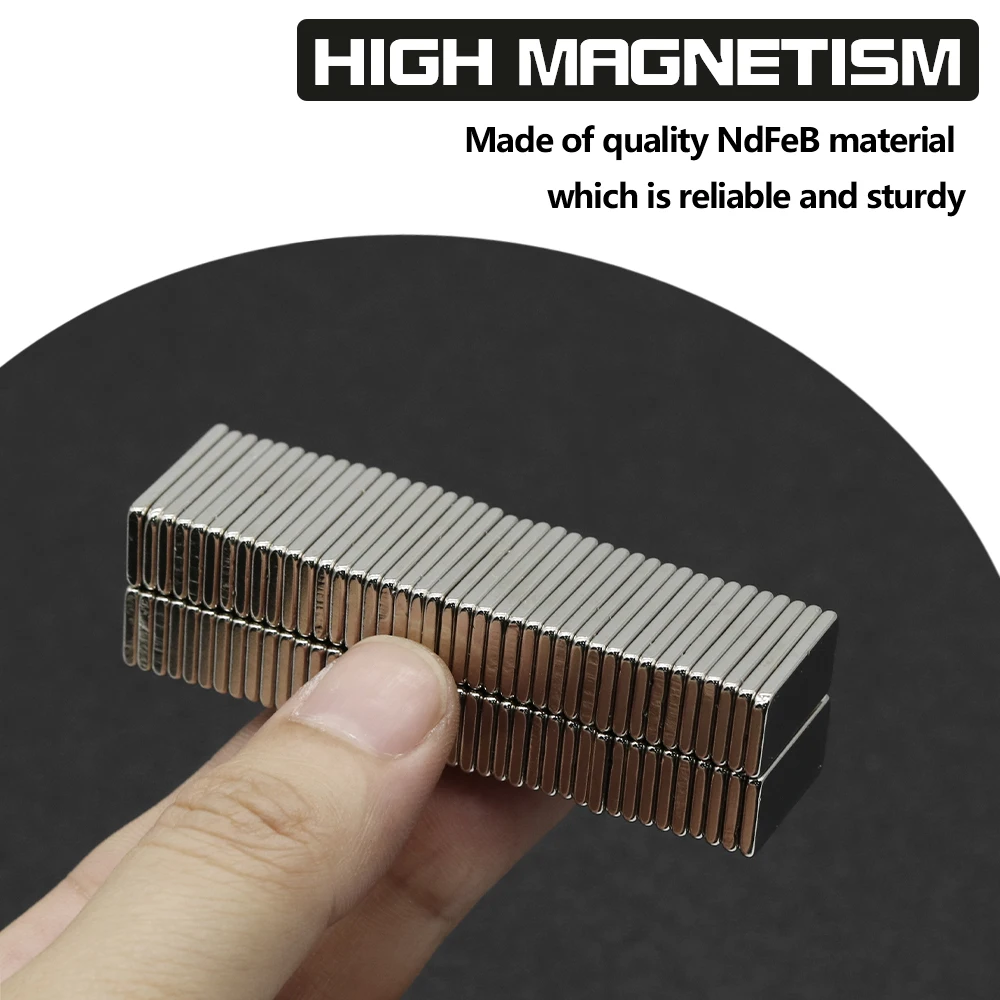 20x10x2 N35 NdFeB Square Neodymium Magnet Super Strong Permanent Block Powerful Magnetic Refrigerator DIY Craft Multi‑Purpose