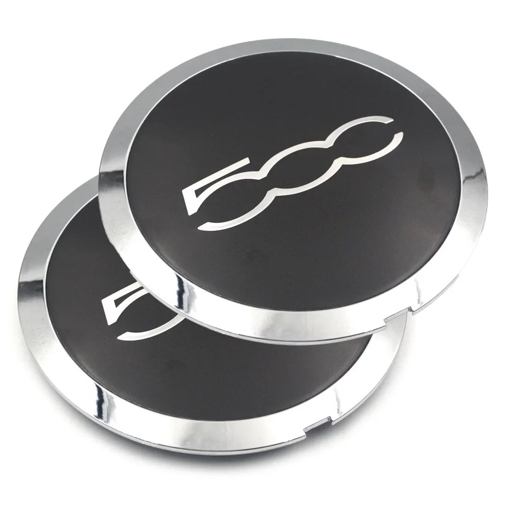 Silberne 133 mm Radkappe für Fiat 500 Wheels Center Hub Caps Set 68078419 AC 68078421 Austausch der Radnabenkappe der AC-Staubschutzhülle 51884863 – Detail 6
