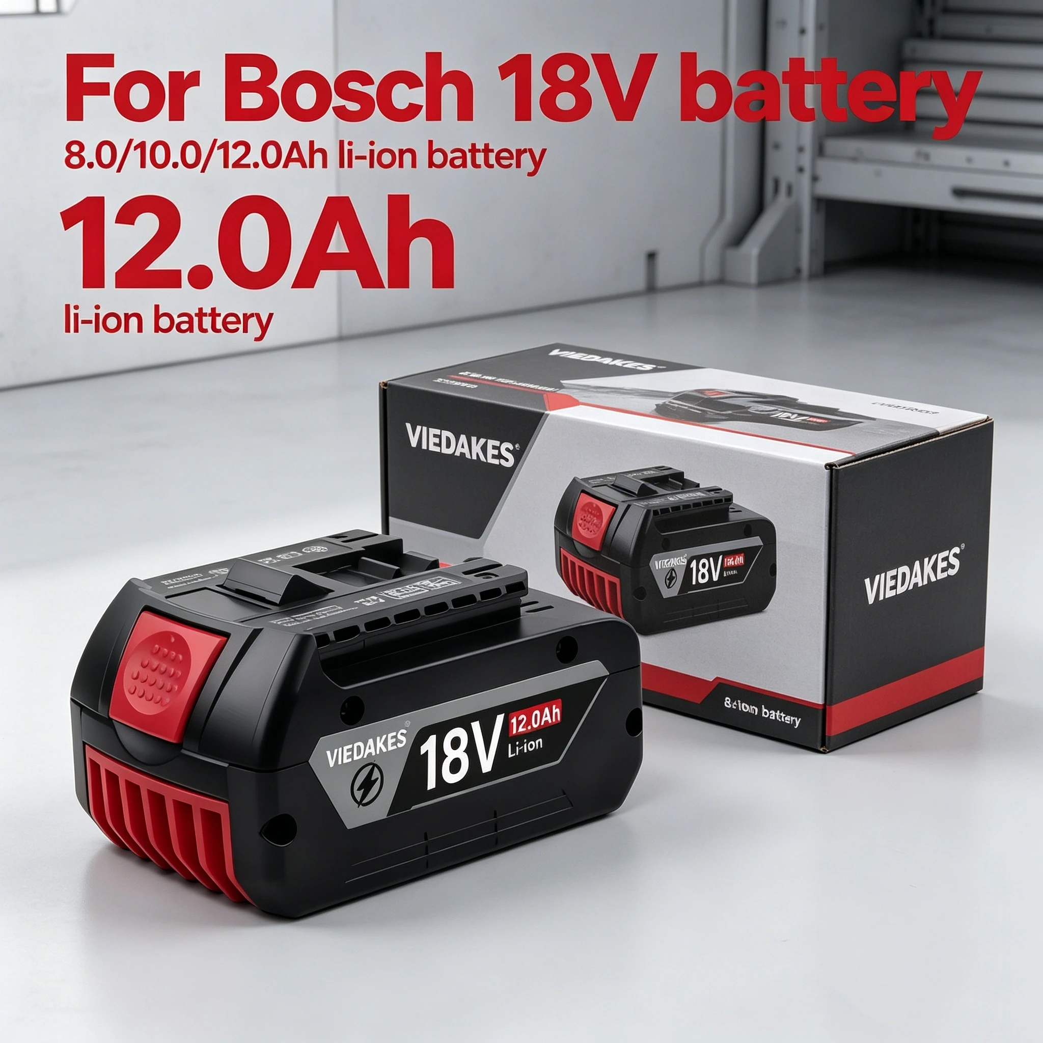 

100%Original18V 8/10.0/12.0Ah Rechargeable lithium-ion Battery For Bosch 18V Battery Backup Portable Replacement BAT609 BAT618