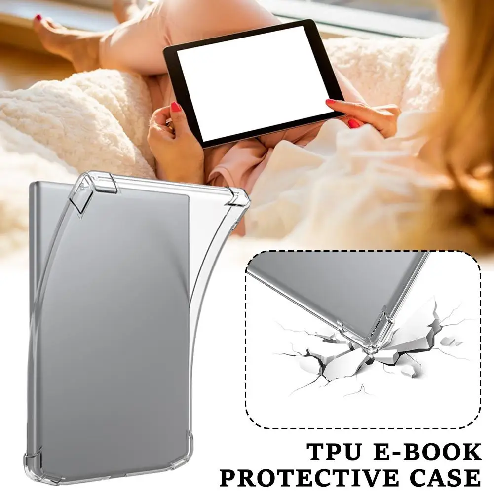 Funda protectora de silicona colorida para Pocketbook Verse Pro, funda trasera transparente de TPU a prueba de caídas y golpes