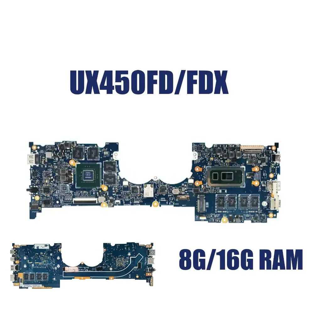 

i5 i7 Notebook Mainboard For ASUS ZenBook Pro 14 UX480F UX450FD UX450F Laptop Motherboard 8th GTX1050-V2G V4G RAM 8GB 16GB