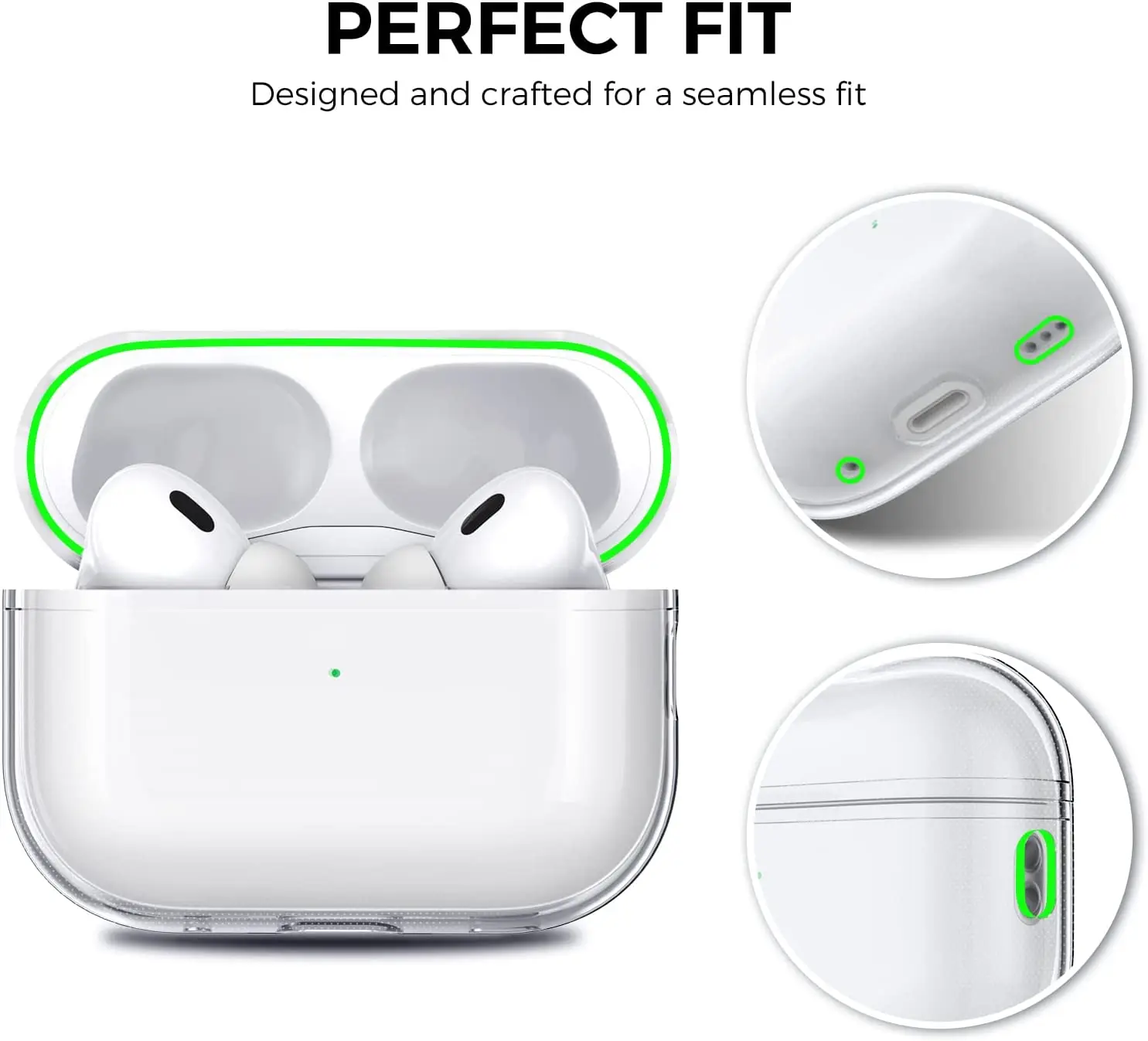 حافظة لجهاز Airpods Pro 2 شفافة متوافقة مع ماج-آمنة للشحن اللاسلكي حافظة حماية لينة من البولي يوريثان لأجهزة Airppods Pro 2 2022