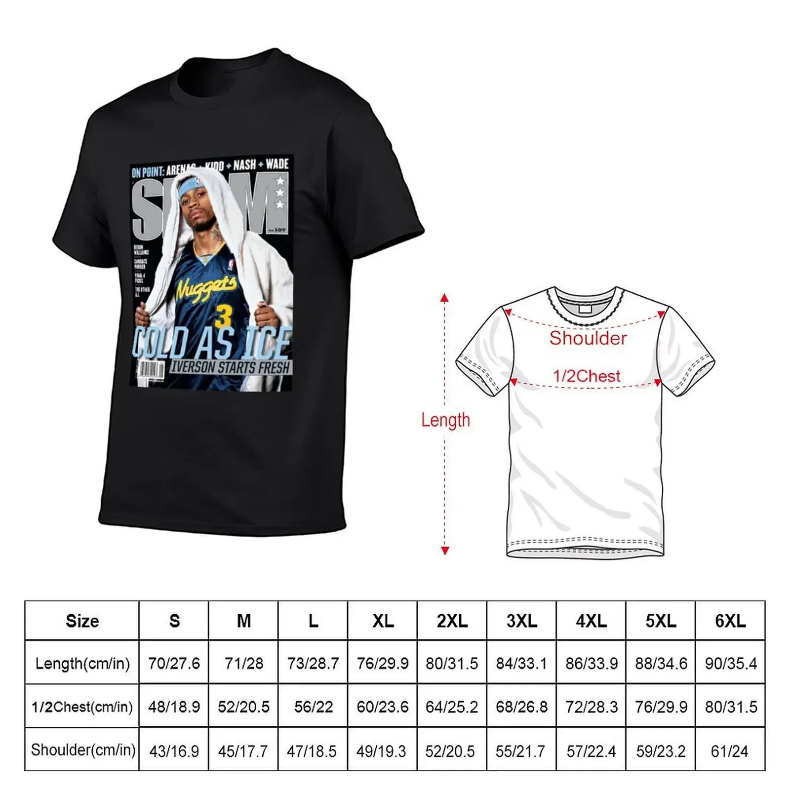 Allen-Iverson-Cover -Slam-Magazine T-Shirt customs design your own graphic shirts anime clothes cute clothes men t shirts