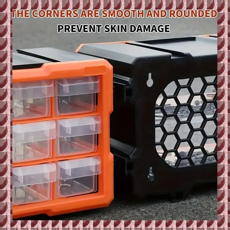 A95G Hardware Tool Partition Storage Box Nuts Bolts Screws Parts Container Electronic Products Storage Drawer Cabinet