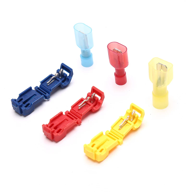 20Pcs T-Tap Splice Wire Connector Insulated Spade Electrical Crimp Terminals Kit