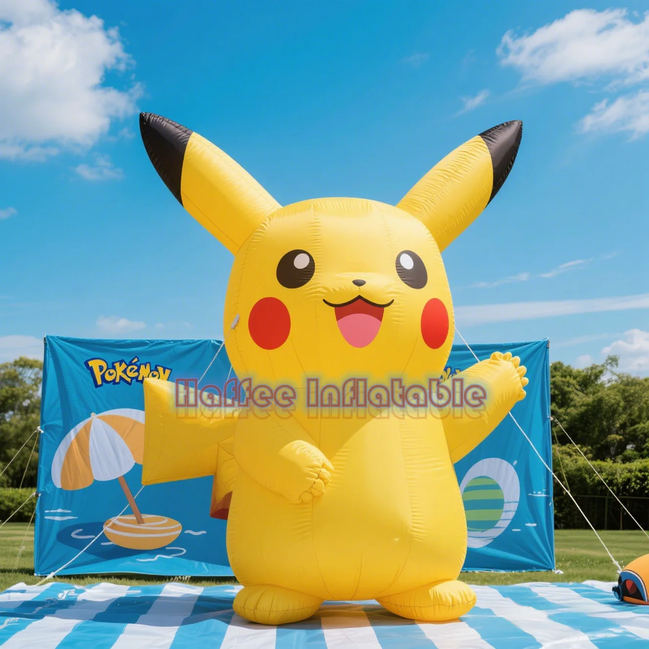 

Гигантская надувная мультяшная модель Пикачу, реклама на Хэллоуин, домашнее и наружное надувное украшение для мероприятия, вечеринки, дисплея