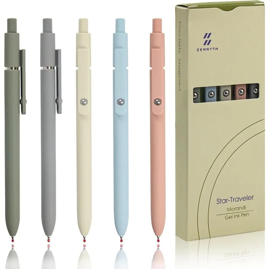 

5 шт. ручки 0,5 мм, быстросохнущие черные чернила, красочные гелевые ручки с тонкими точками, гладкие ручки для письма, подарки для врача, медсестры, обучения