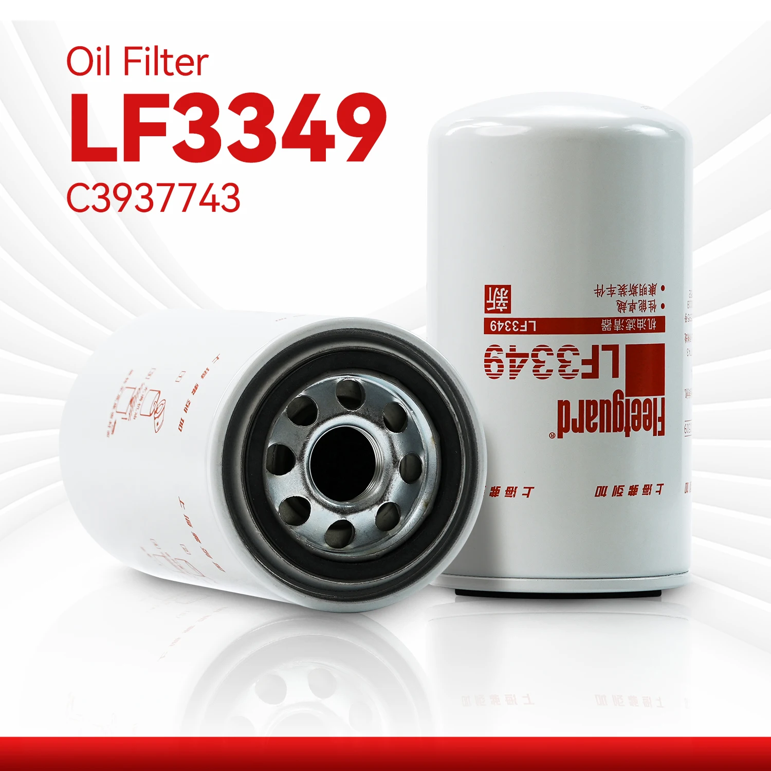 

LF3349 for Fleetguard Spin-On Oil Filter Compatible withCummins Diesel Engine 6BT/6BTA/6BTAA 500 Hours Protection