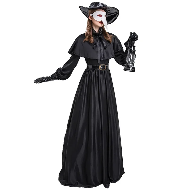 Halloween Cospaly Dr.Beulenpest Steampunk Plague Doctor White Birds Beak Masks Costume