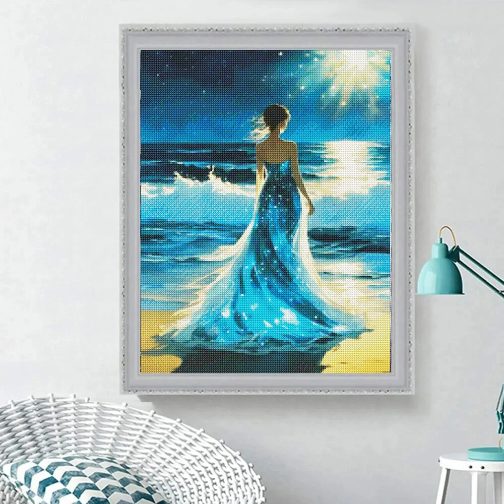 AB Diamond Painting 2024 nuova serie donna ritratto ricamo contorno posteriore punto croce Set fai da te arte decorazione della casa presente