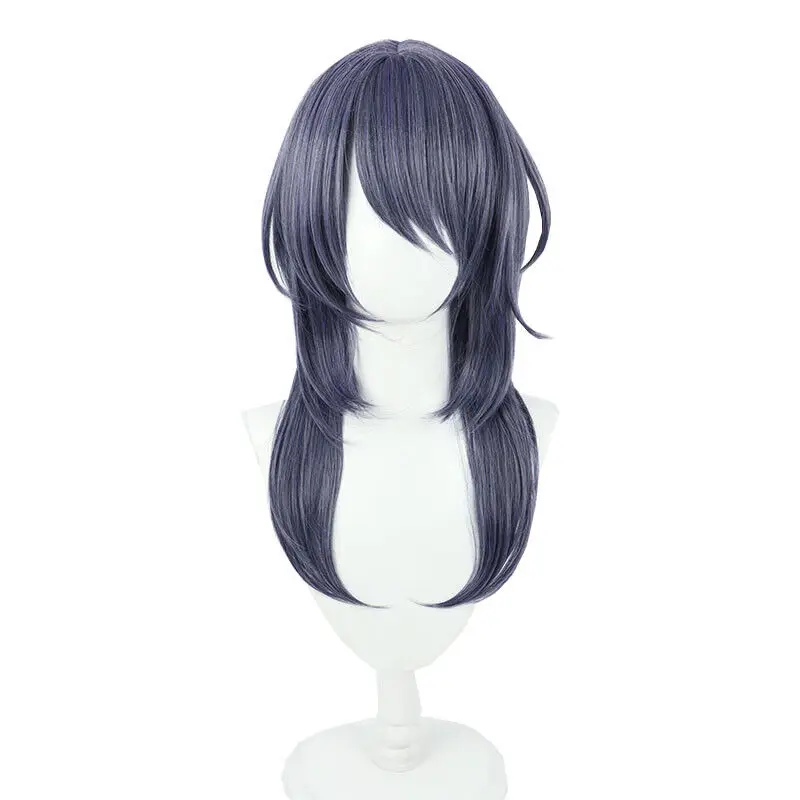 Path to Nowhere The Chief Of MBCC Female Cosplay Wigs 45cm Grey Mixed Blue Synthetic Hair