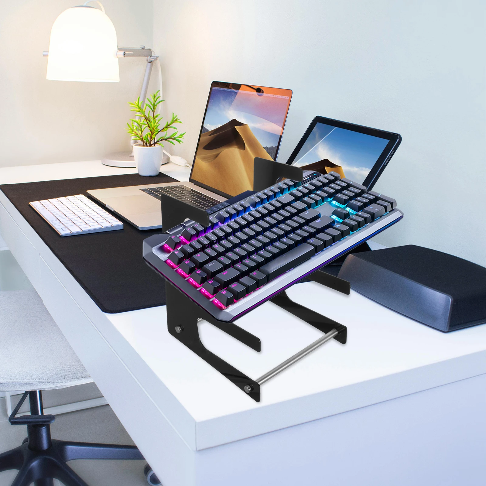 

Keyboard Stand Mount Mechanical Ergonomic Display Acrylic Gaming Holder for Desk