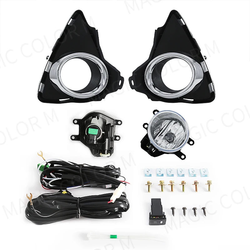 For TOYOTA Auris 2014 To 2015 Fog Lights Headlight Led Front Driving Lamp Kit Cover Grill Bezel Waterproof Auto Car Accessories