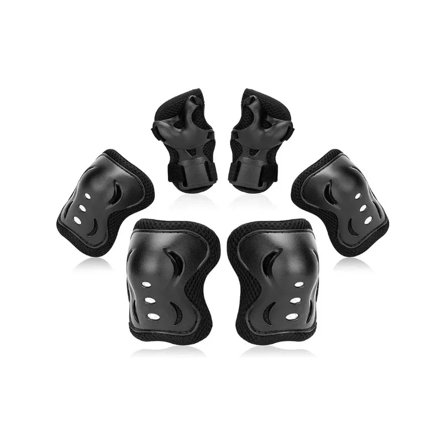 

6PCS Kids Protective Gear Set for 3-15 Years, Knee Elbow Pads & Wrist Guards for Skateboard Cycling Skating Scooter