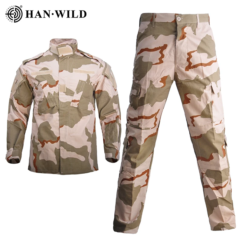 Men Tactical Uniform Outdoor Combat Uniform Sets Shirt + Pants Hunting Clothing Sniper Camouflage Suit Size XS-2XL