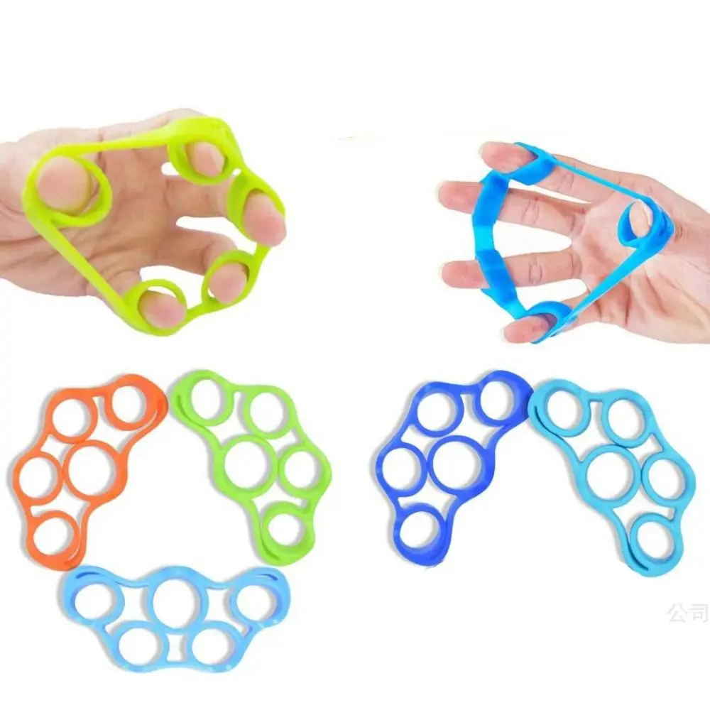 3 PCS Gym Silicone Stretcher Finger Trainer Hand Grip Wrist Exerciser Resistance Band