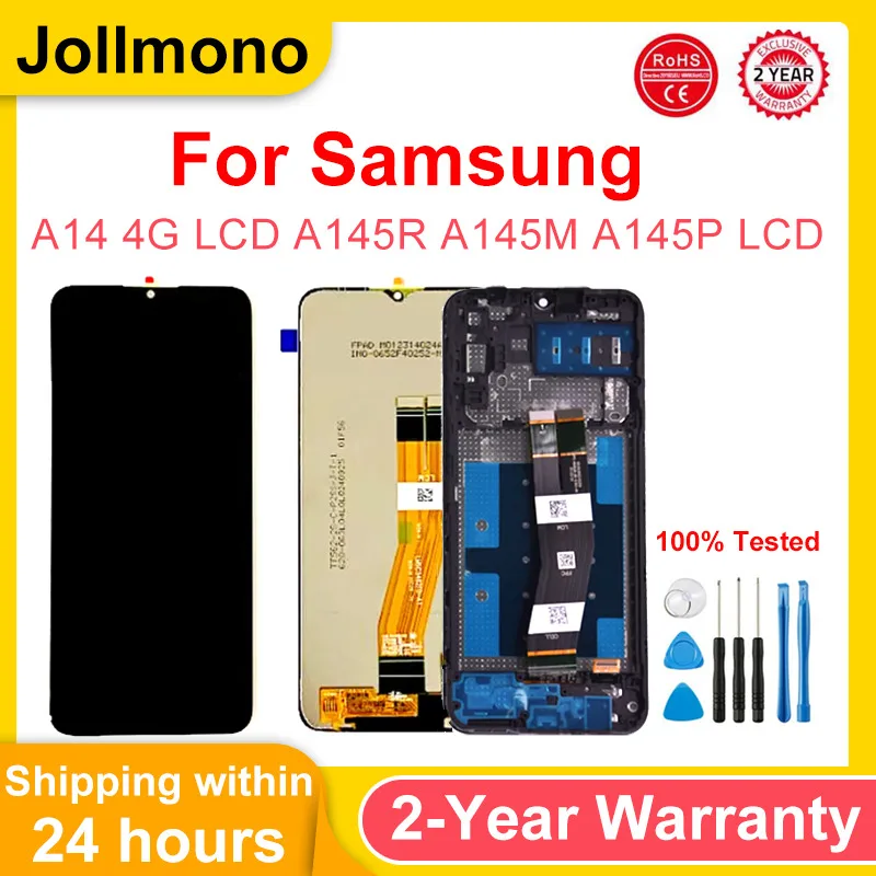 

6.6‘’ For Samsung A14 4G LCD A145R A145M A145P LCD Display Touch Screen Digitizer Assembly For Samsung A145 LCD