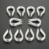 Dedales de alambre de acero inoxidable 316, 10 piezas, adecuado para Cable de 6mm / 1/4 pulgadas de diámetro, accesorios marinos