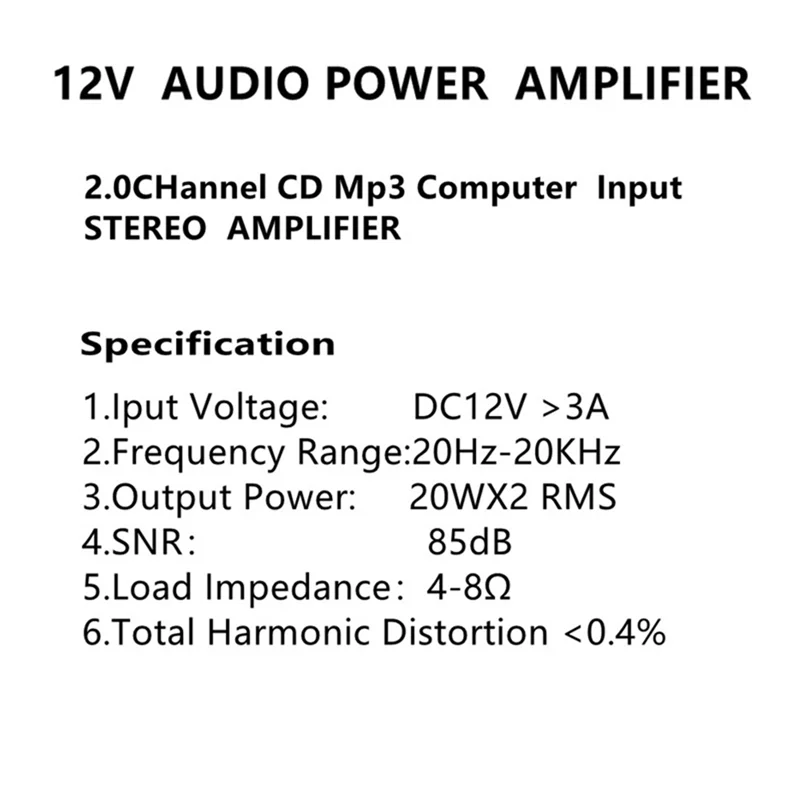 A42Z-AK-160BT 2 Channel Power Amplifier Audio Home Theater Amplifier Support Bluetooth-Compatible With USB/SD AUX Input