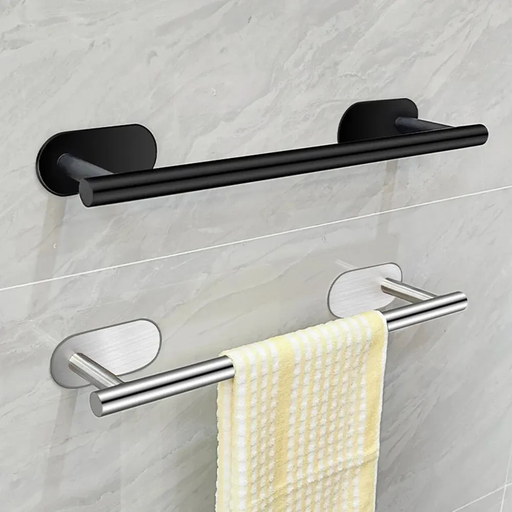 4Pcs/Set Towel Holder Toilet Paper Holder Bathroom Accessories Adhesive Hooks Wall Coat Hanger Kitchen Storages Napkin Dispenser