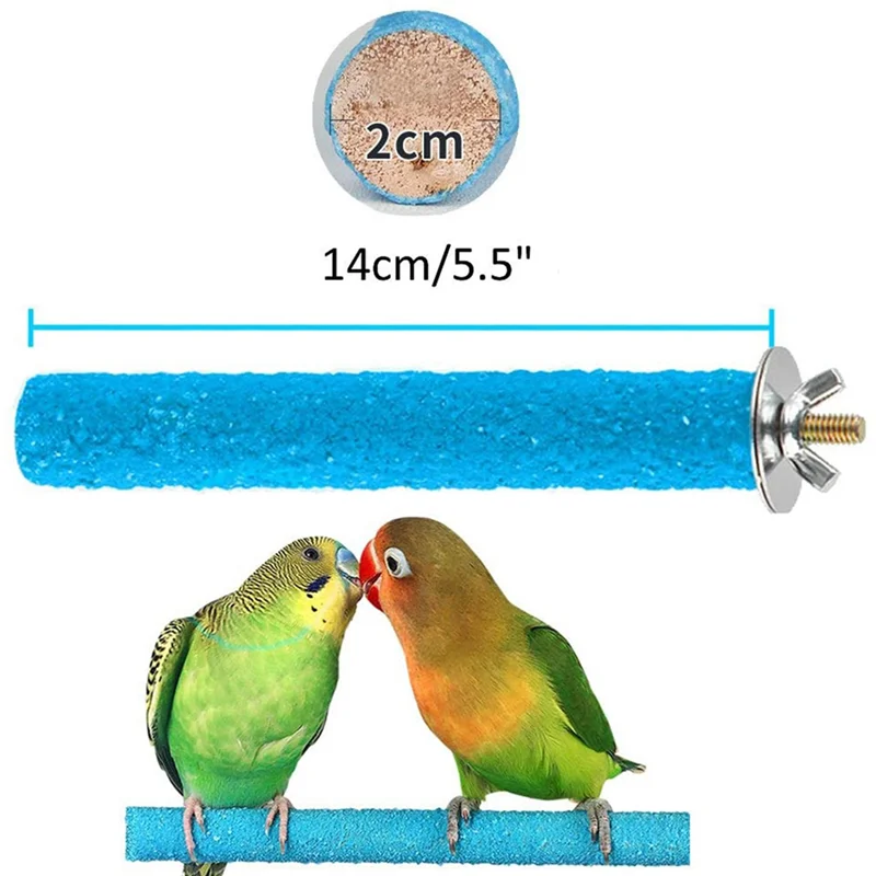Y17A 21 Pcs Grip Bird Cages Perch For Conures Parakeets Lovebirds Cockatiels, Good For Keep Nails And Beaks In Top Condition
