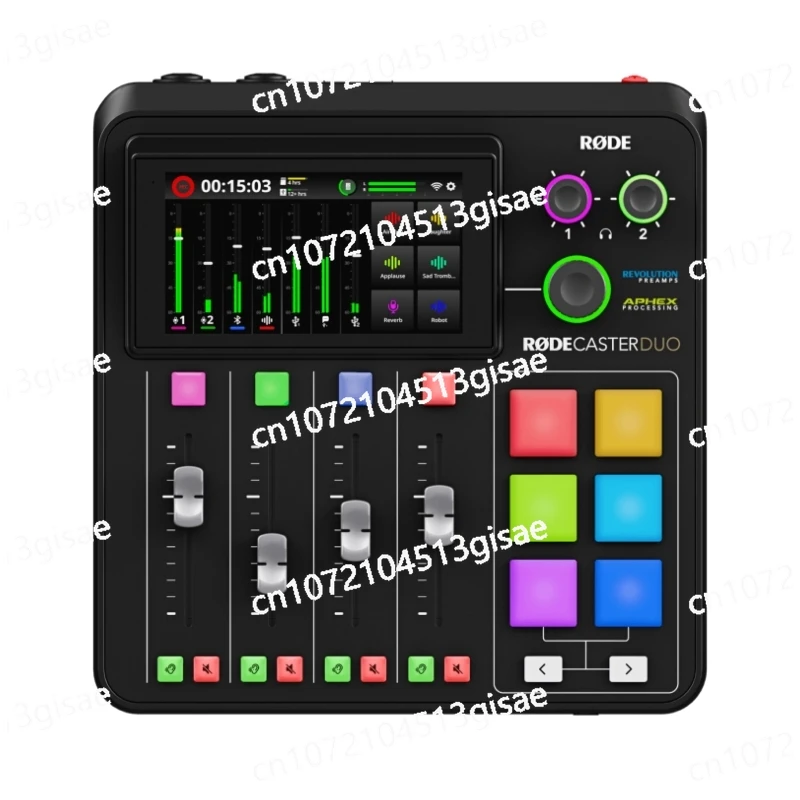 

Caster Duo Streaming Mixer Integrated Audio Console Studio Rode USB-C Support 2 Input / 4 Output for Studio Live Streaming