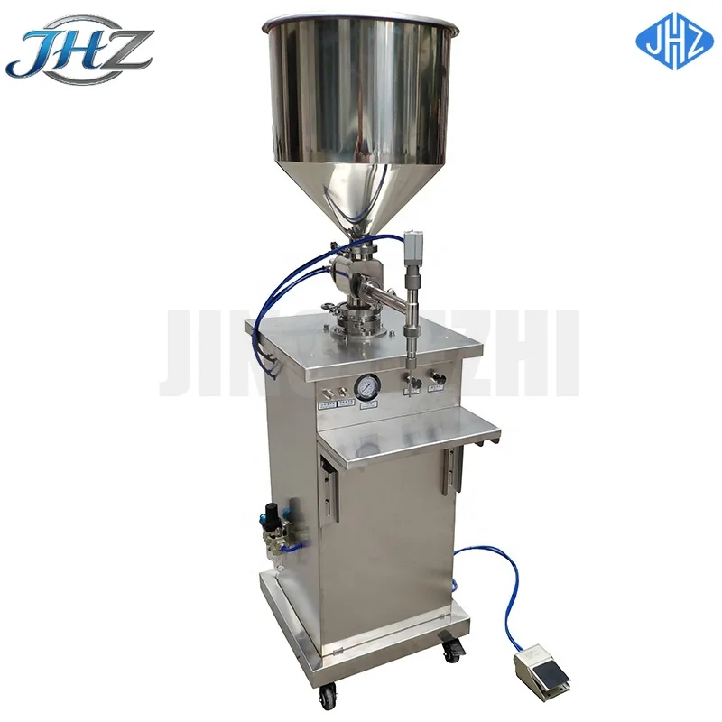 

Полуавтоматическая вертикальная машина для розлива джема, крема и пасты JHZ с нагреваемым бункером под давлением