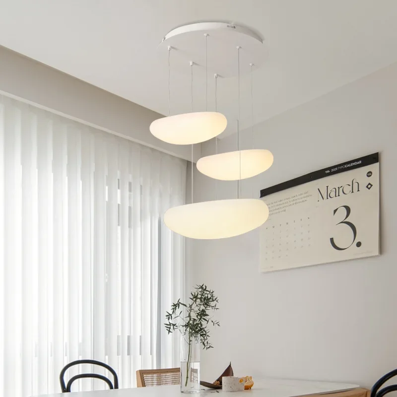 Nordic Pebble Design Hanglampen Acryl Dimbaar voor Woonkamer Eettafel Kamer Trap Kroonluchter Home Decor Hangende Armatuur