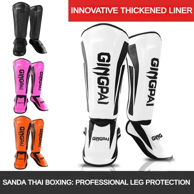 

Combat Leg Guards Professional Children Sparring Boxing Leg Guards with Instep Shin Guards Taekwondo Leg Guard Adult Training