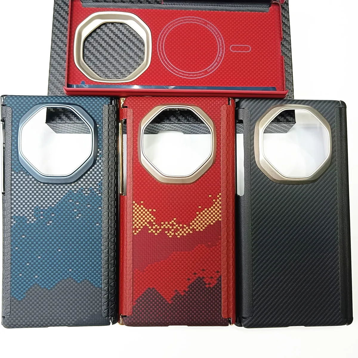 

Genuine Aramid Carbon Fiber Magsafe Case For Huawei Mate XTs XT Ultimate MateXT Matte Magnetic Dual Hinge Bulletproof Hard Cover