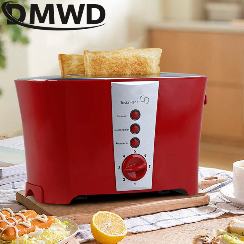 110V/220V Electric Toaster Sandwich Maker Grill 2 Slices Slot Cooking Bread Toast Oven Household Breakfast Baking Machine Heater