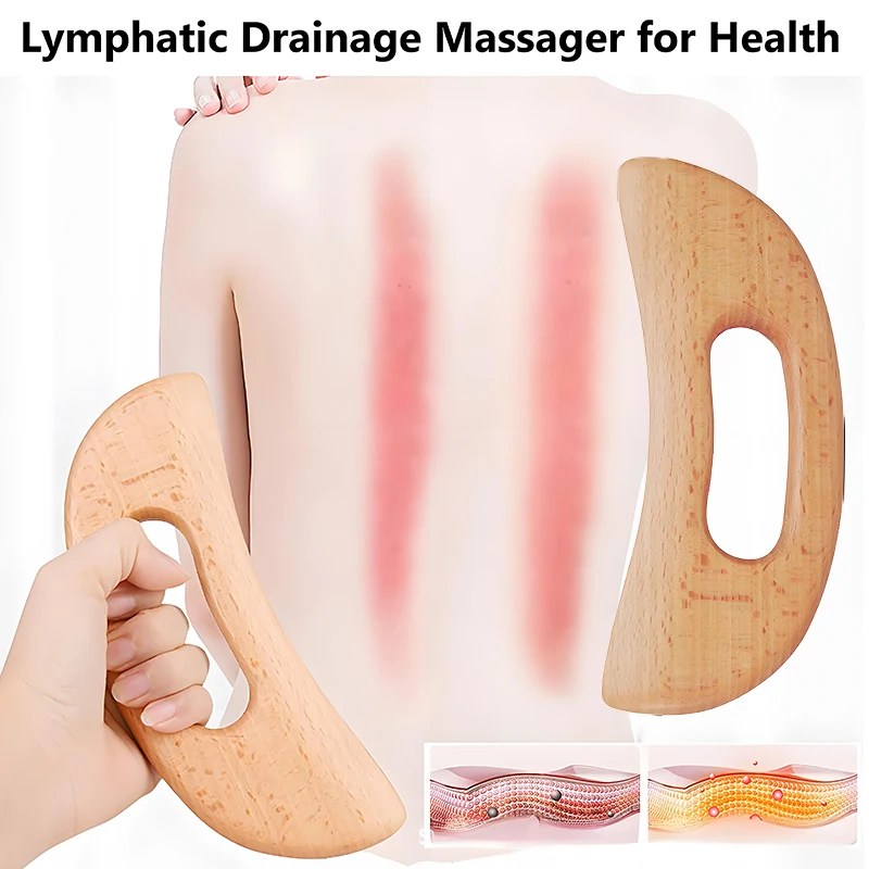 

Деревянная скребковая доска Гуа Ша, массажный инструмент, лимфодренажный массажер, снимает мышечную усталость, снимает мышечную усталость AMGJ004