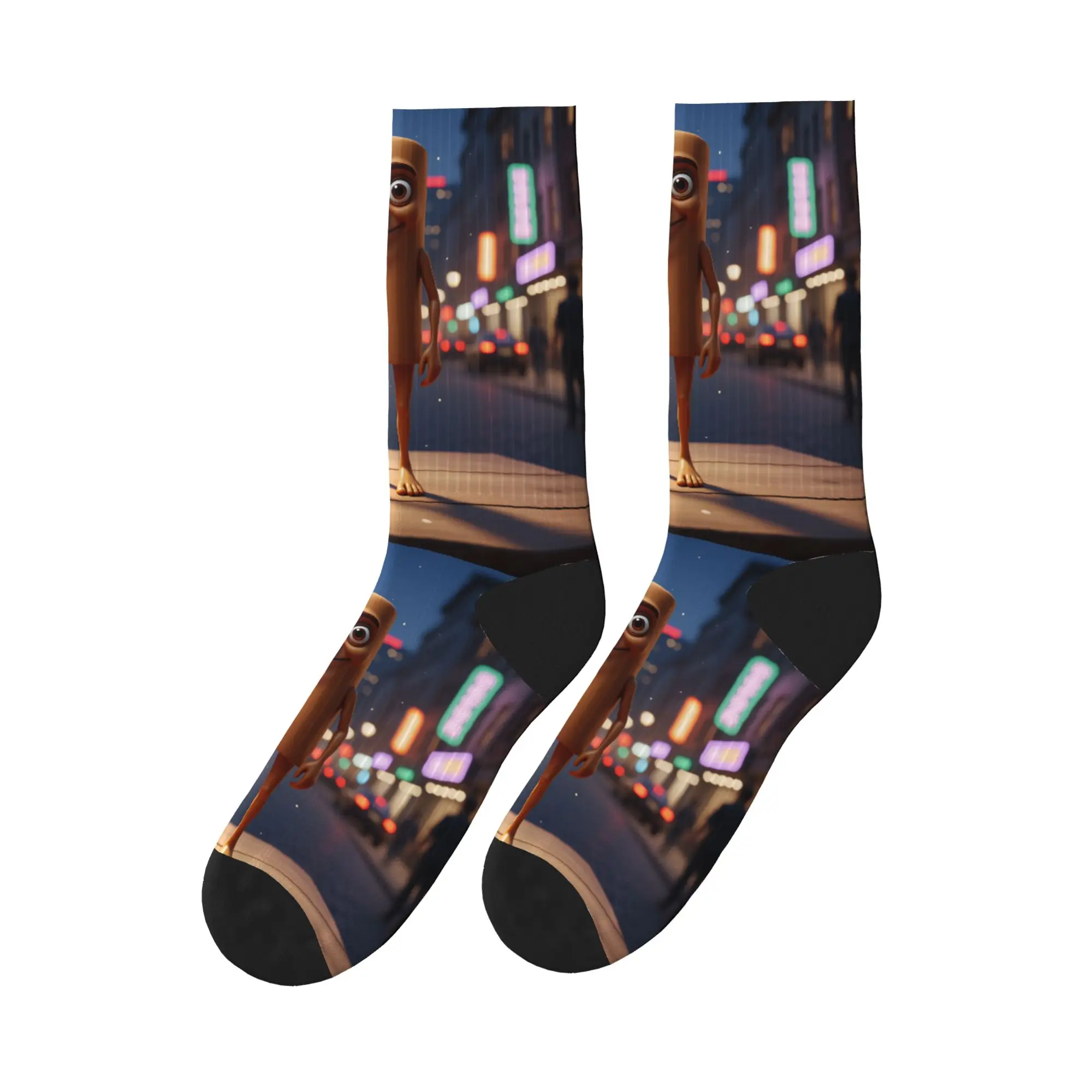 

Tung Tung Sahur City Neon Stockings Design Kawaii Socks Autumn Non-Slip Socks Adults Men Climbing Soft Socks
