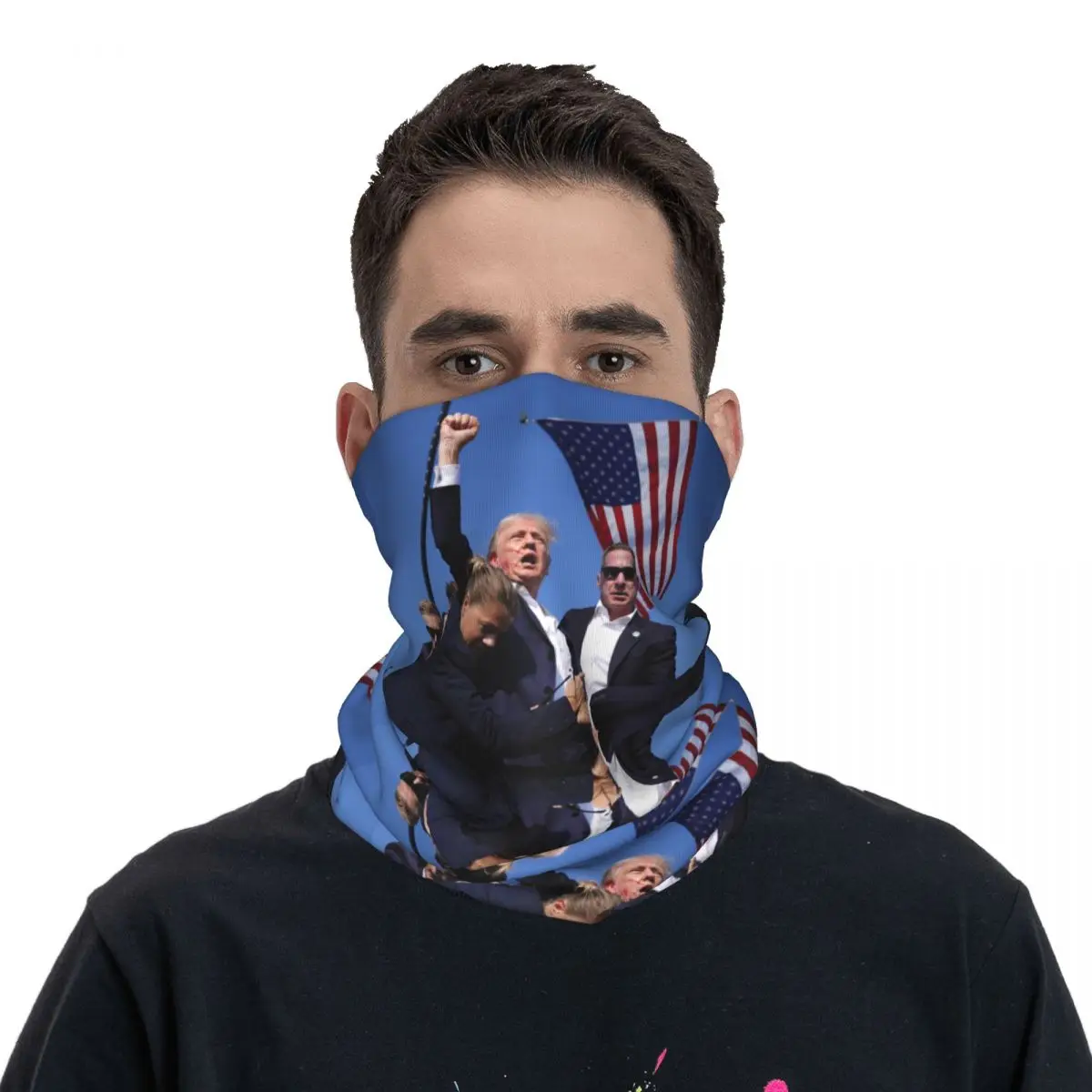 Arrested.Shot.Still Fighting Donald Trump Bandana Fashion Balaclava Autumn UV Protection Bicycle Mask Soft Bike Face Cover Mask