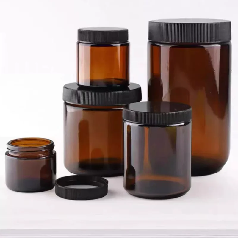 1PCS Soil sampling bottle brown wide mouth glass bottle sample bottle soil bottle 60ml100ml250ml500ml1000ml view 2