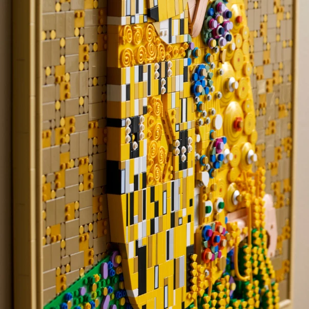 New MOC 31221 Art Series the Lovers Golden Embrace Building Blocks Bricks Der Kuss Assembly Model Toys for DIY Adult Gifts Decor - view 5