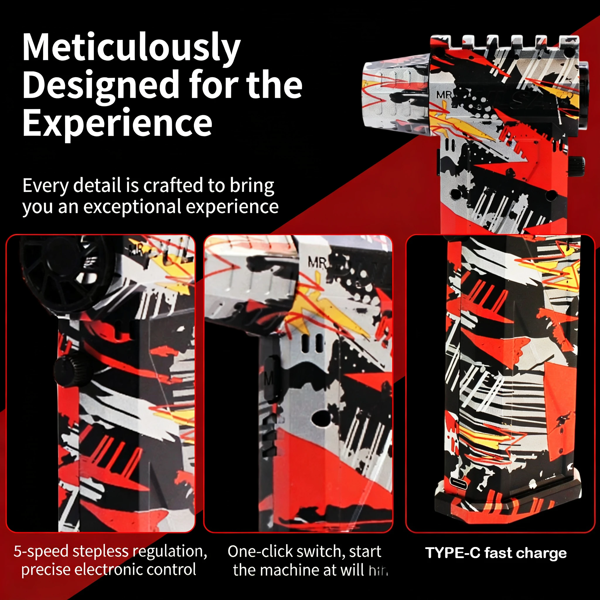 

L3 Powerful Air Hair Dryer, 250,000 RPM, wind speed 53m/s, rechargeable，Vacuum cleaner with suction function，brushless motor.