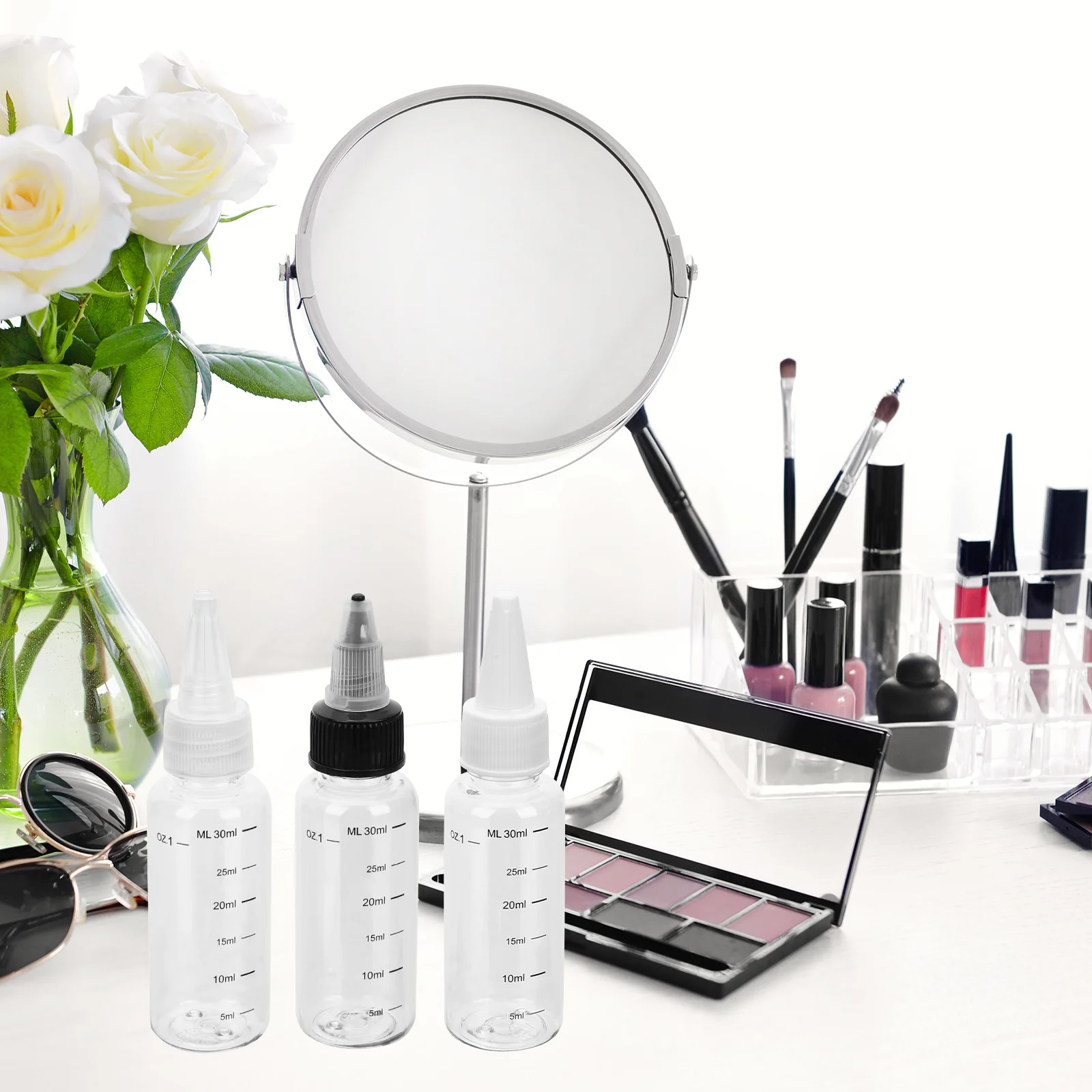 

8Pcs Essential Oil Injection Bottles Transparent Scale Squeeze Bottles Refillable for DIY Aromatherapy Spa Salon