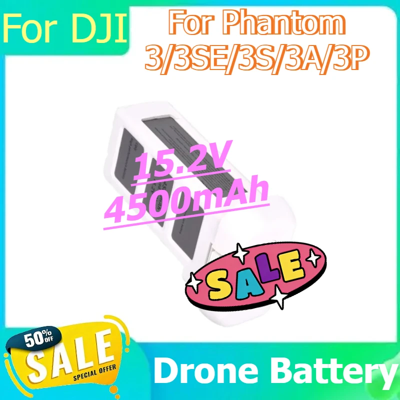بطارية توصيل خارجي لـ DJI Phantom 3/3SE/3S/3A/3P طائرة ذكية سعة كبيرة ملحقات طائرة بدون طيار OEM جديدة 15.2 فولت 4500 مللي أمبير في الساعة #1
