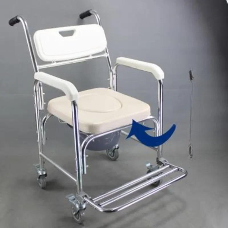 Asiento de elevación portátil con asa única para ancianos, silla cómoda para inodoro, andador, silla de ruedas Duschstuhl Mit Rückenlehne, orinal para adultos