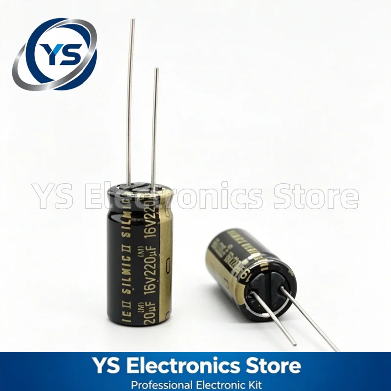 10-100pcs 16V220UF ELNA RFS SILMIC II Series 10X20mm HiFi Audio Capacitor RFS-16V221MH5# 220UF16V 16V 220UF Original and NEW