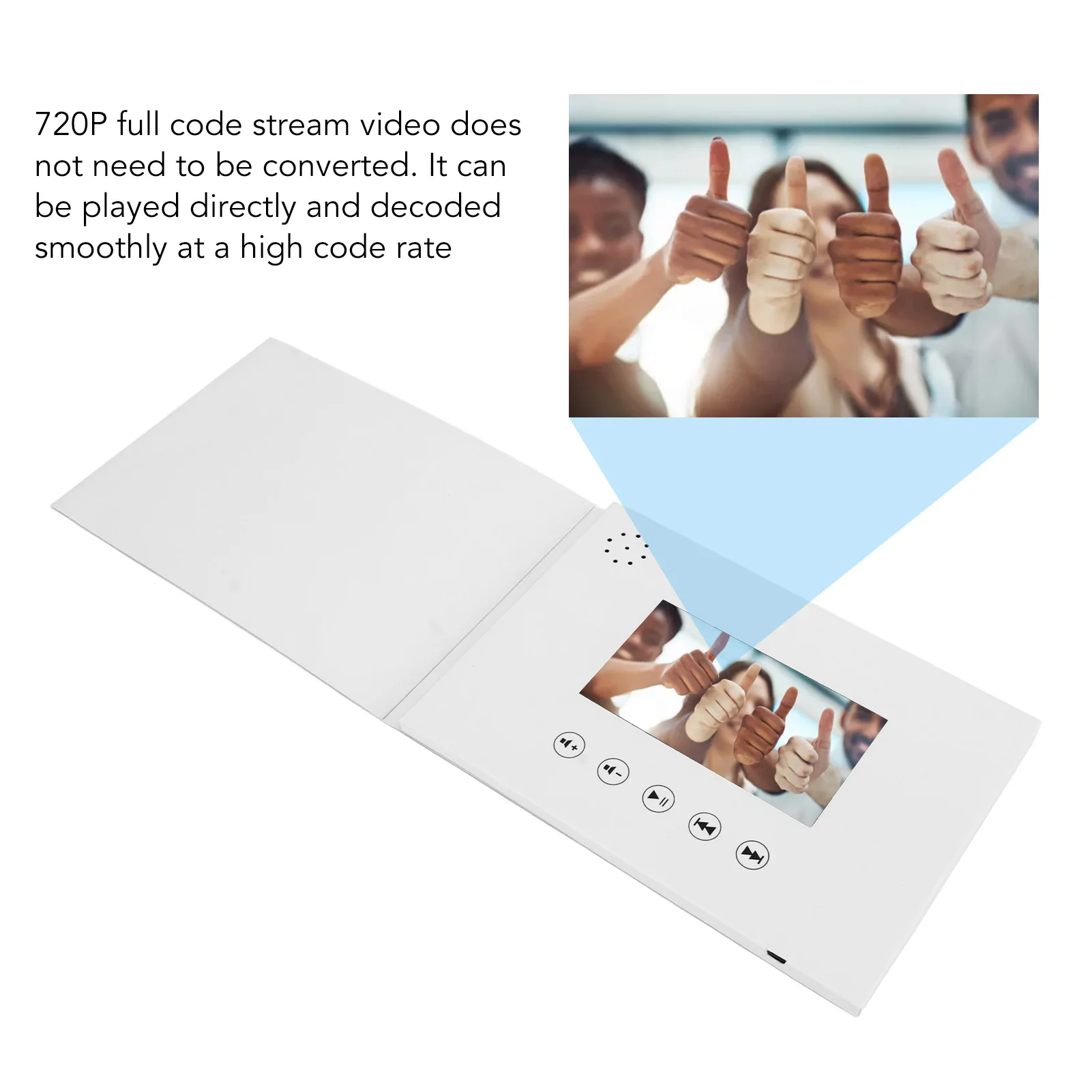 Video Brochure High Rate Exquisite HD Video Playback Video Greeting Card 128M Memory for Medium and Highend Restaurants